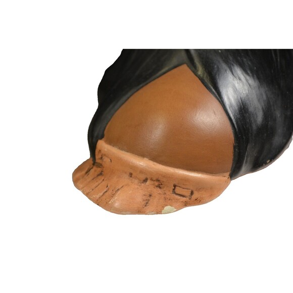 Vintage Native Americans Ceramic Head Bust Statues Hand Painted 11" H x 11" W - Picture 4 of 7